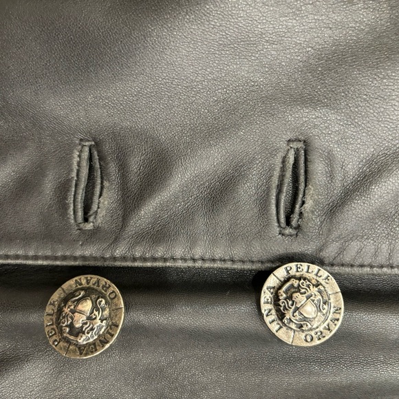 Linea Pelle Oryan Long Leather Coat * Vintage * Size Small - Picture 15 of 16